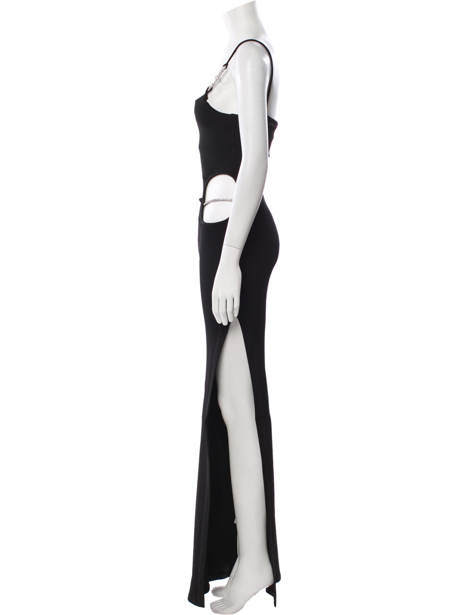 Mach & Mach Square Neckline Long Dress