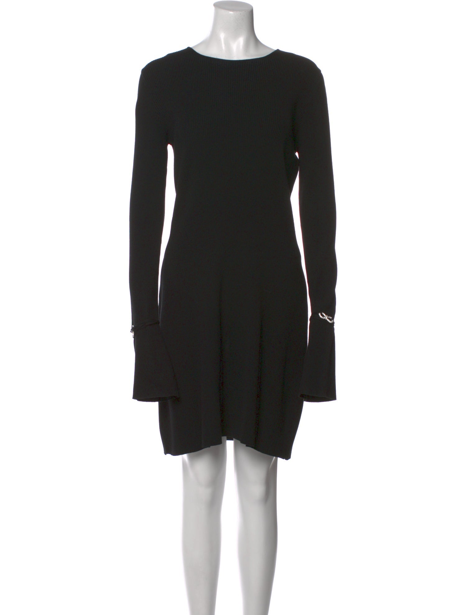 Mach & Mach Bateau Neckline Mini Dress