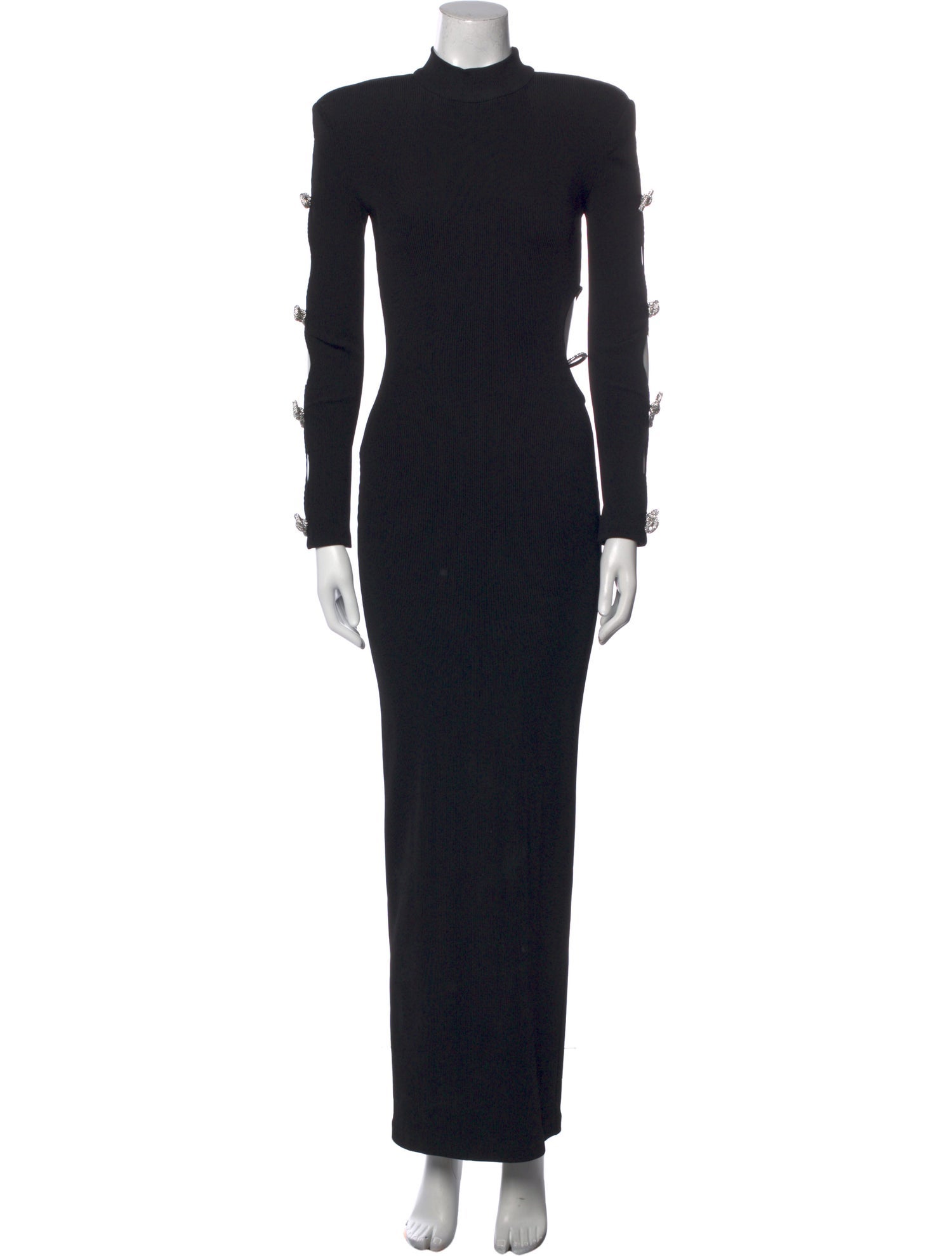 Mach & Mach Mock Neck Long Dress