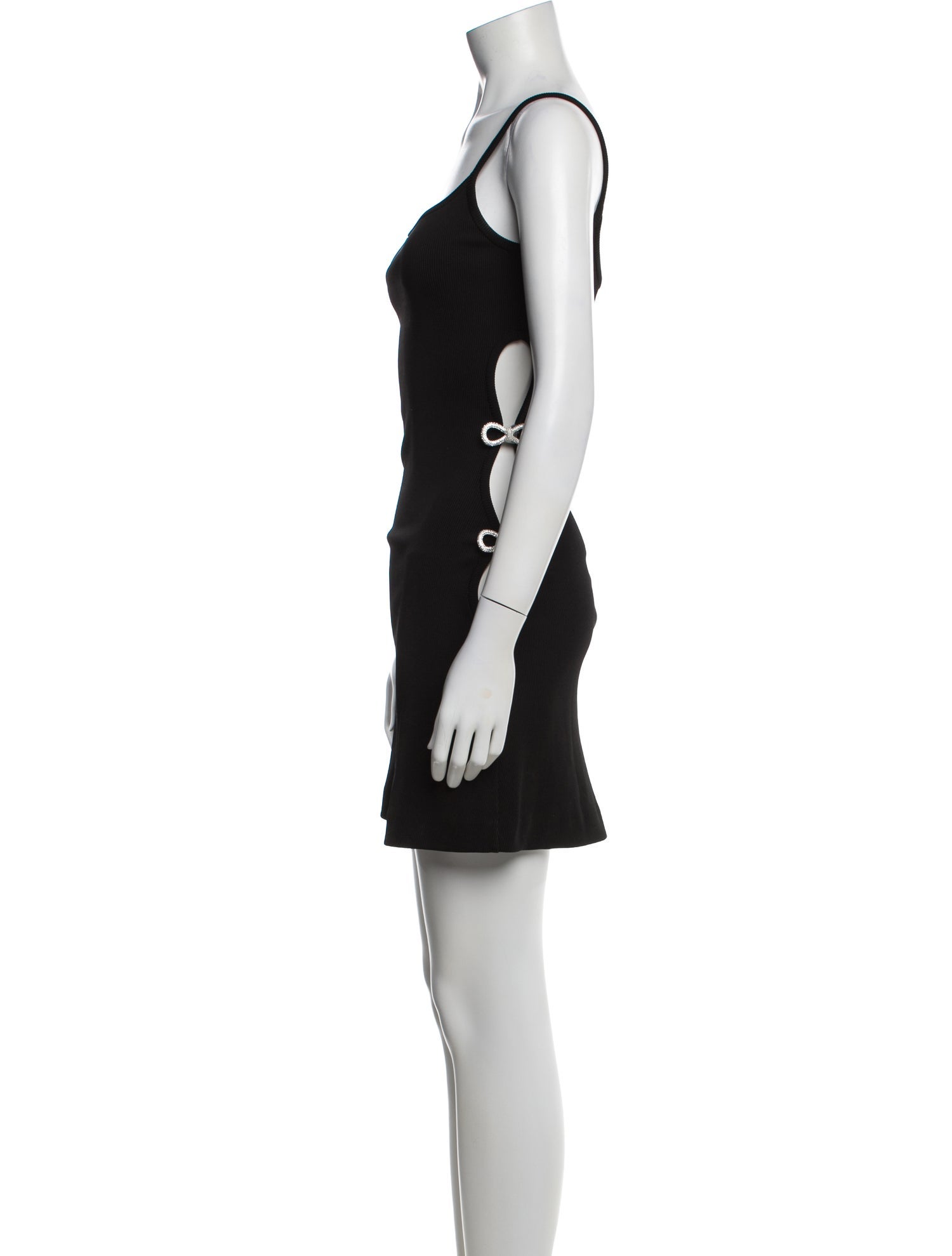 Mach & Mach Square Neckline Mini Dress