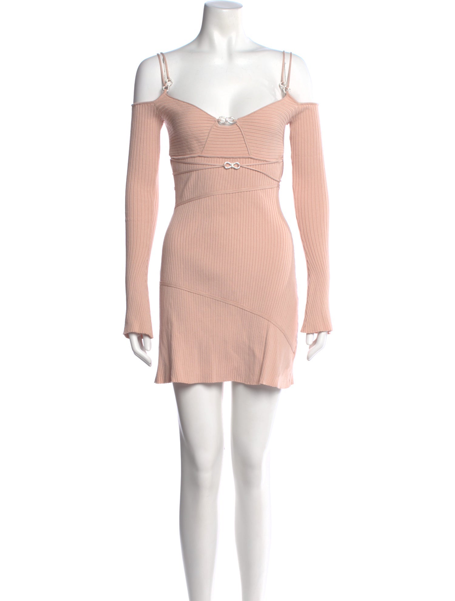 Mach & Mach Square Neckline Mini Dress
