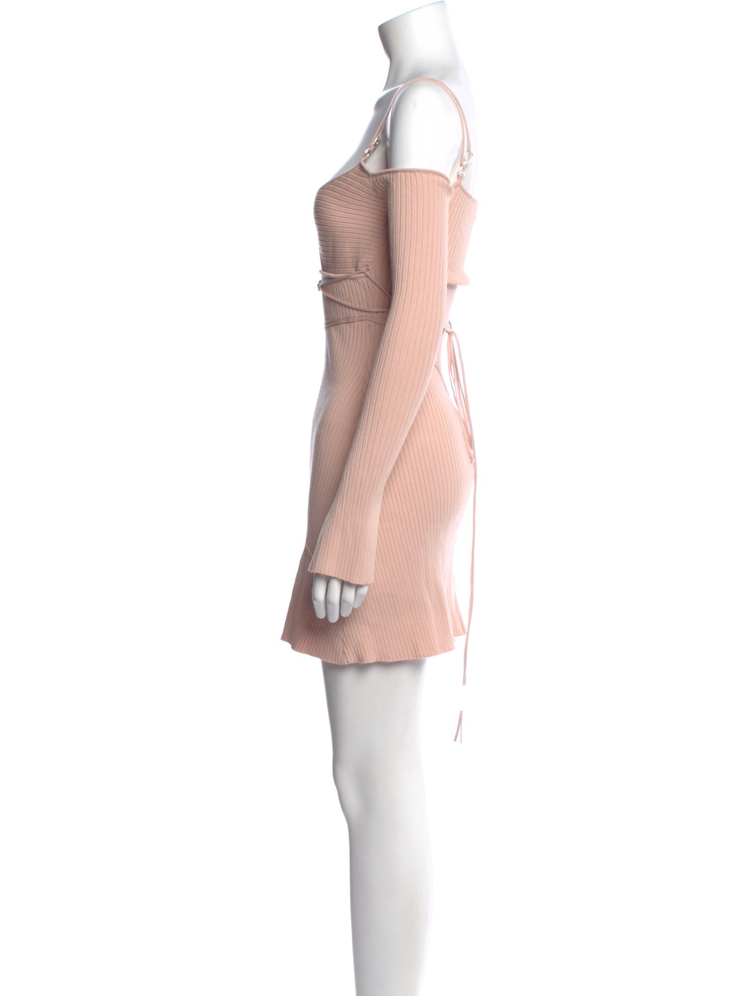 Mach & Mach Square Neckline Mini Dress