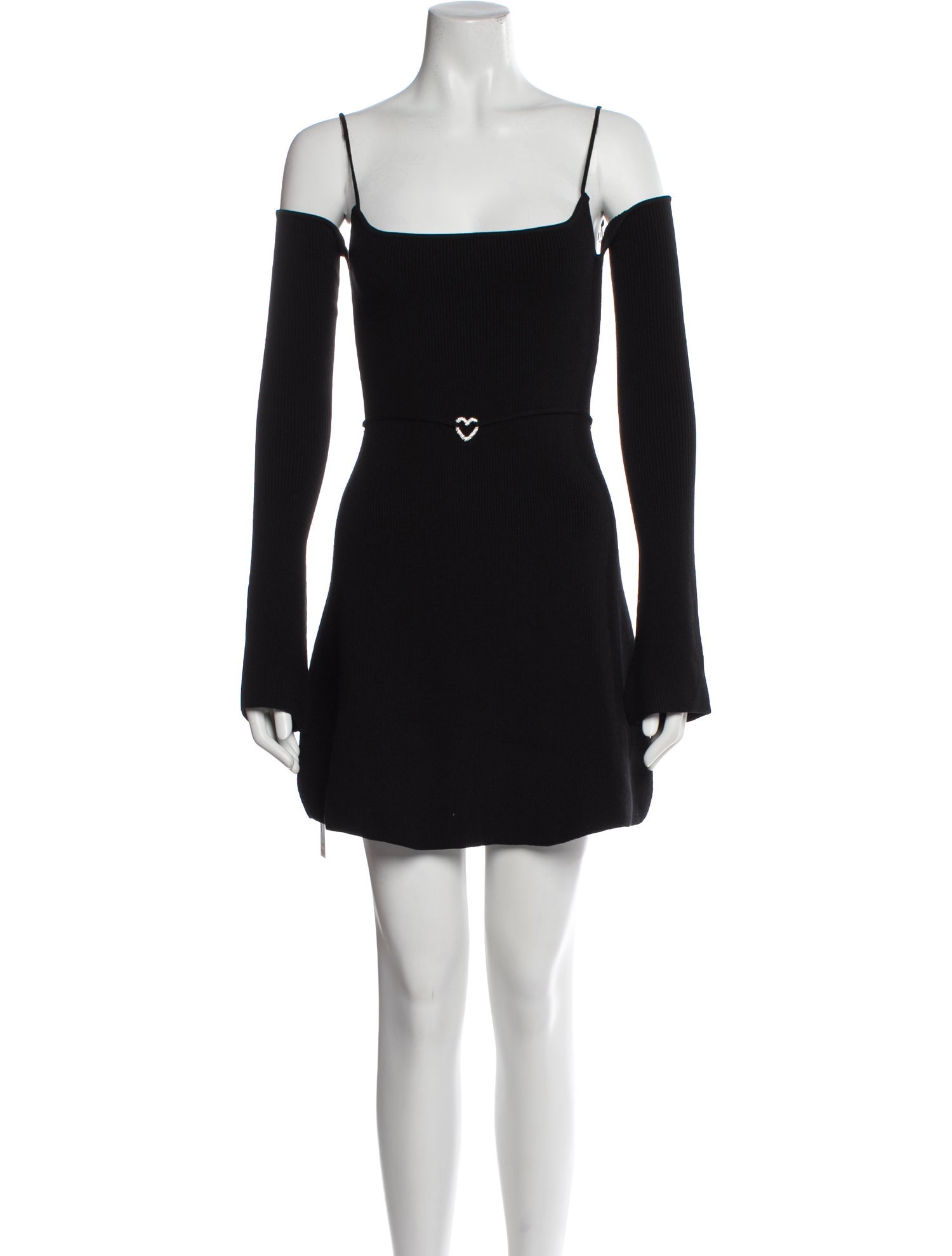 Mach & Mach Square Neckline Mini Dress