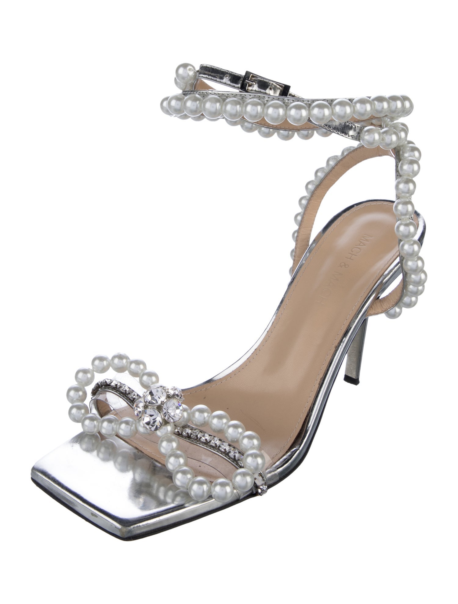 Mach & Mach Leather Patterned Sandals