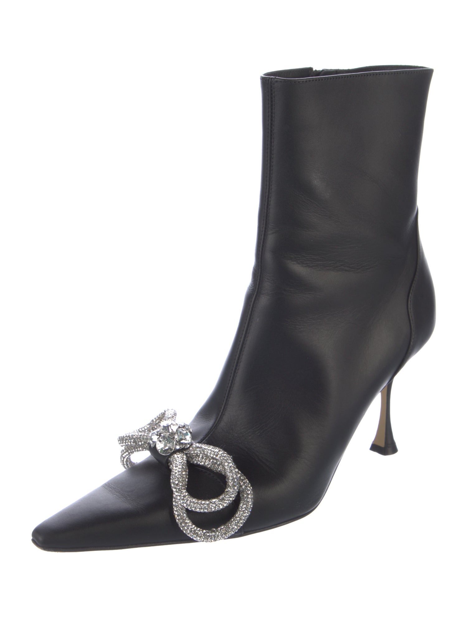 Mach & Mach Leather Bow Accents Boots