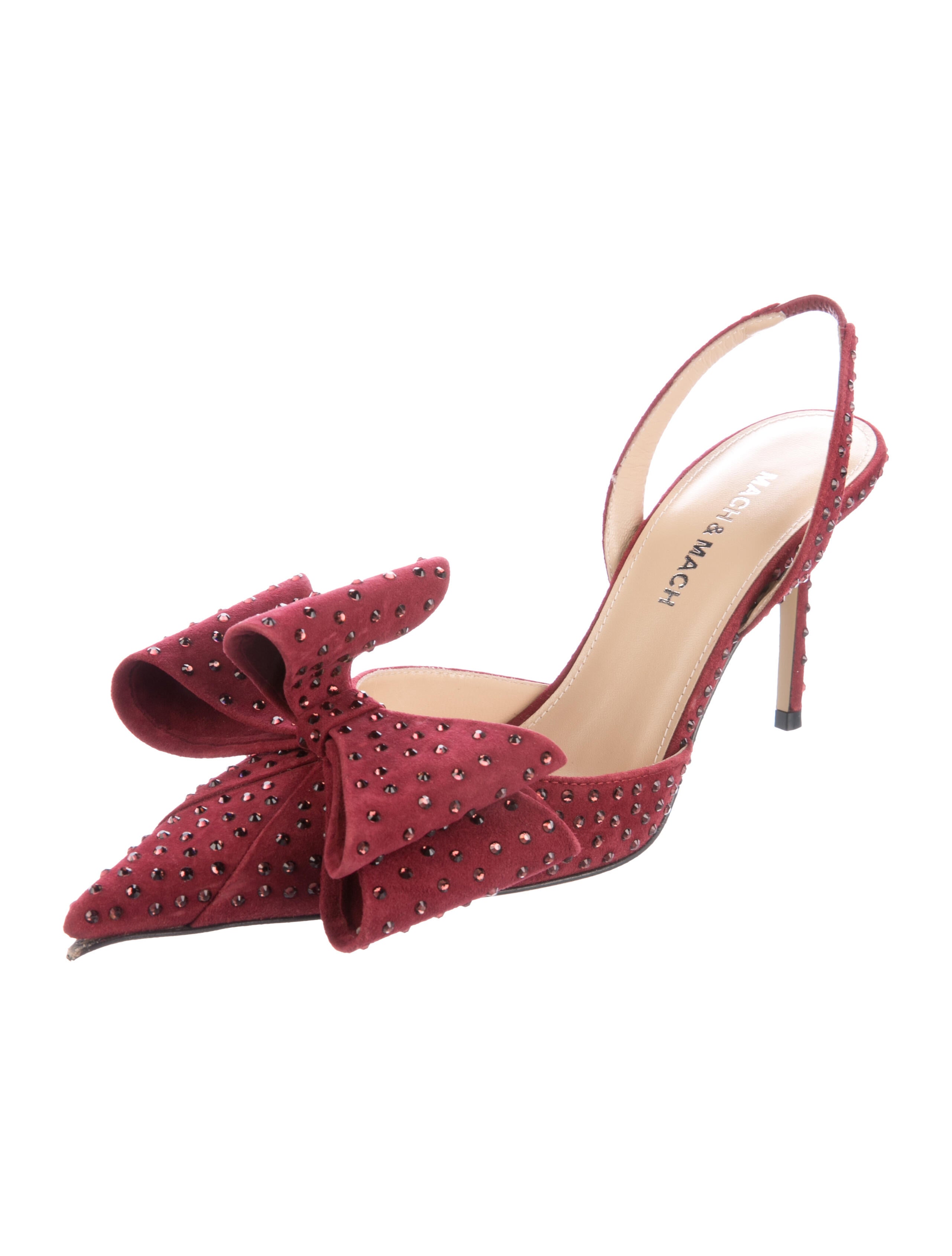 Mach & Mach Suede Slingback Pumps