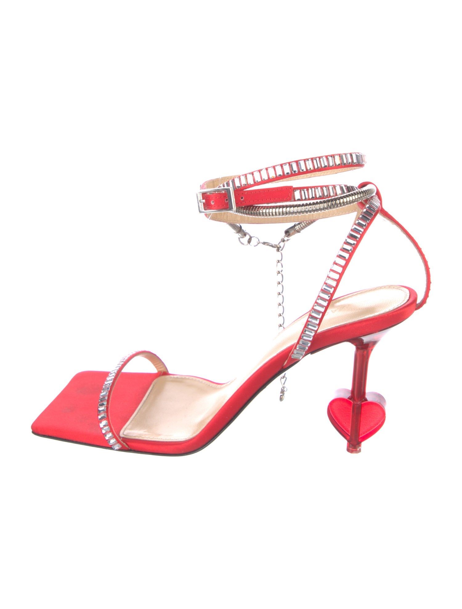 Mach & Mach Satin Sandals
