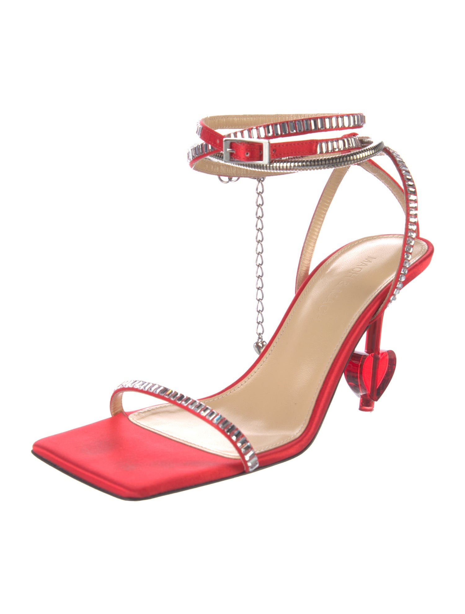 Mach & Mach Satin Sandals
