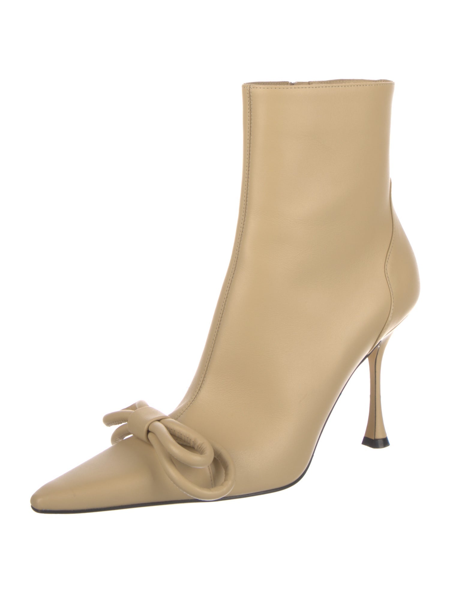 Mach & Mach Leather Bow Accents Sock Boots