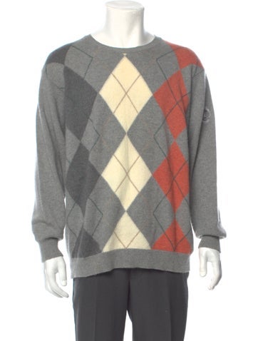 Maus & Hoffman Sweaters Plaid Print Crew Neck Pullover M