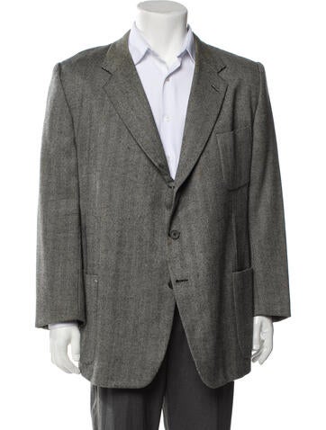 Maus & Hoffman Suiting Lambswool Striped Blazer L