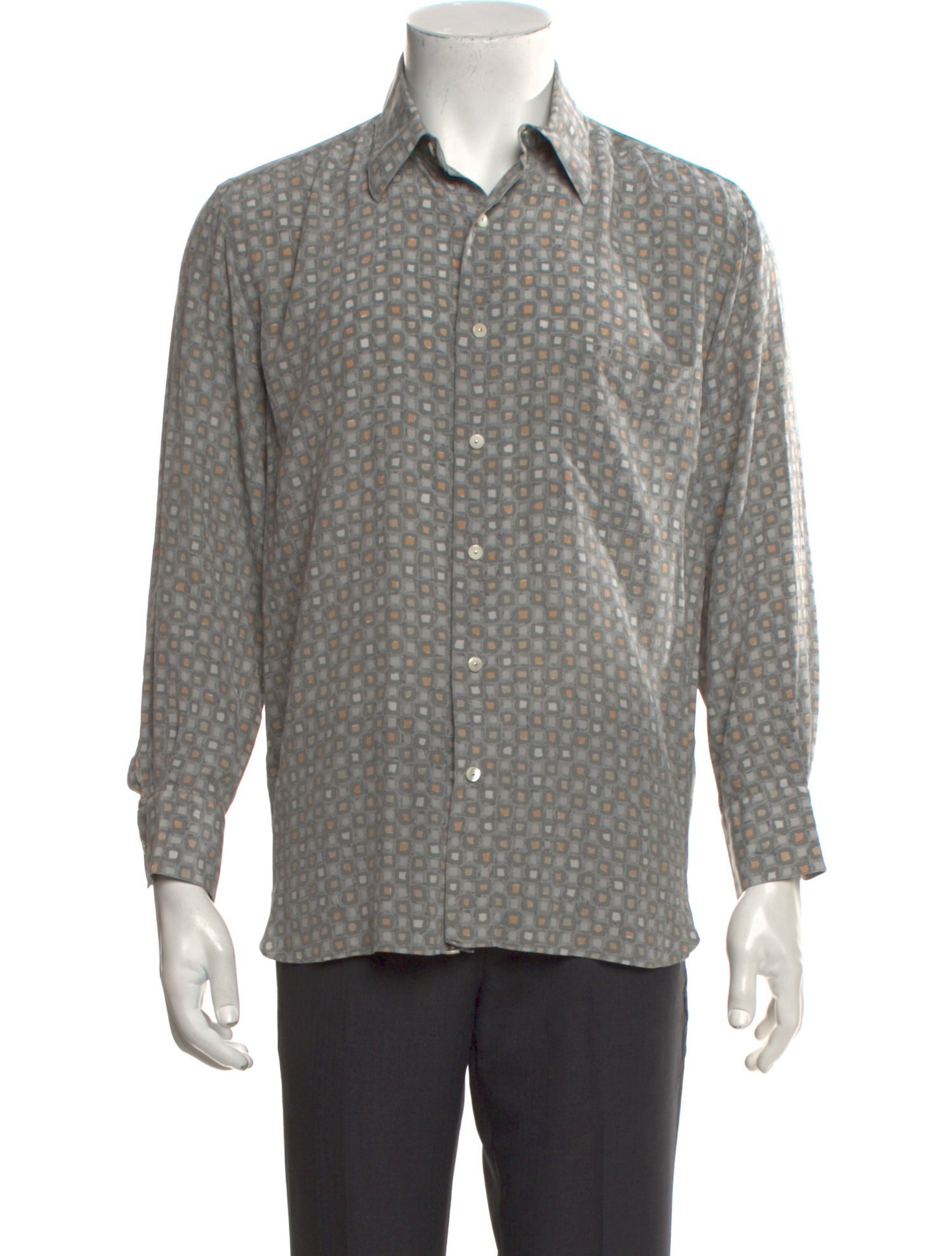 Maus & Hoffman Silk Polka Dot Print Shirt