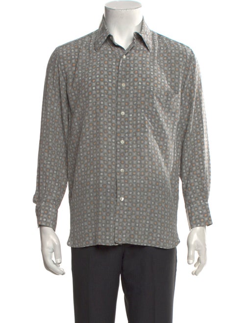 Maus & Hoffman Silk Polka Dot Print Shirt