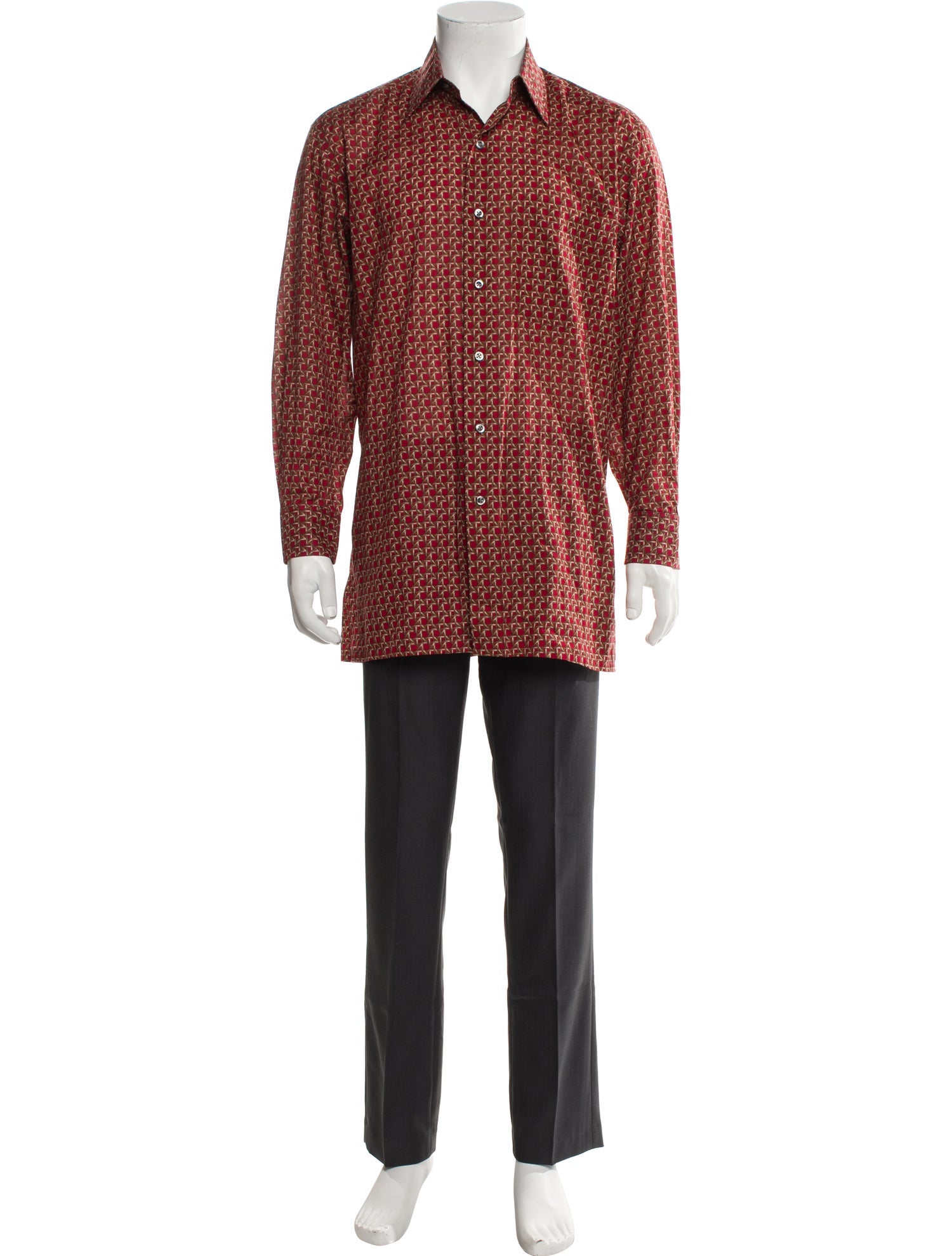 Maus & Hoffman Printed Long Sleeve Dress Shirt