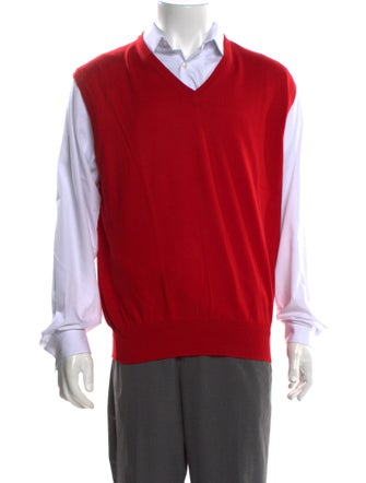 Maus & Hoffman Virgin Wool V-Neck Sweater Vest