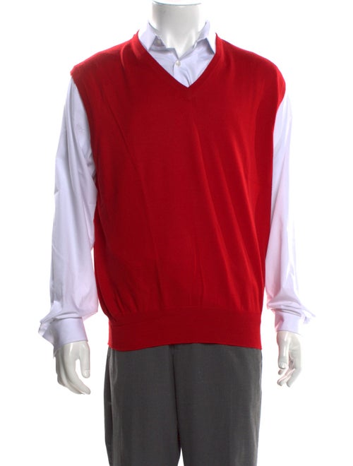 Maus & Hoffman Virgin Wool V-Neck Sweater Vest