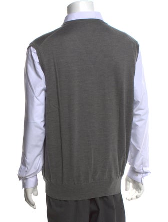 Maus & Hoffman Virgin Wool Colorblock Pattern Sweater Vest