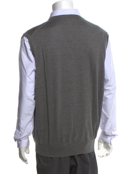 Maus & Hoffman Virgin Wool Colorblock Pattern Sweater Vest