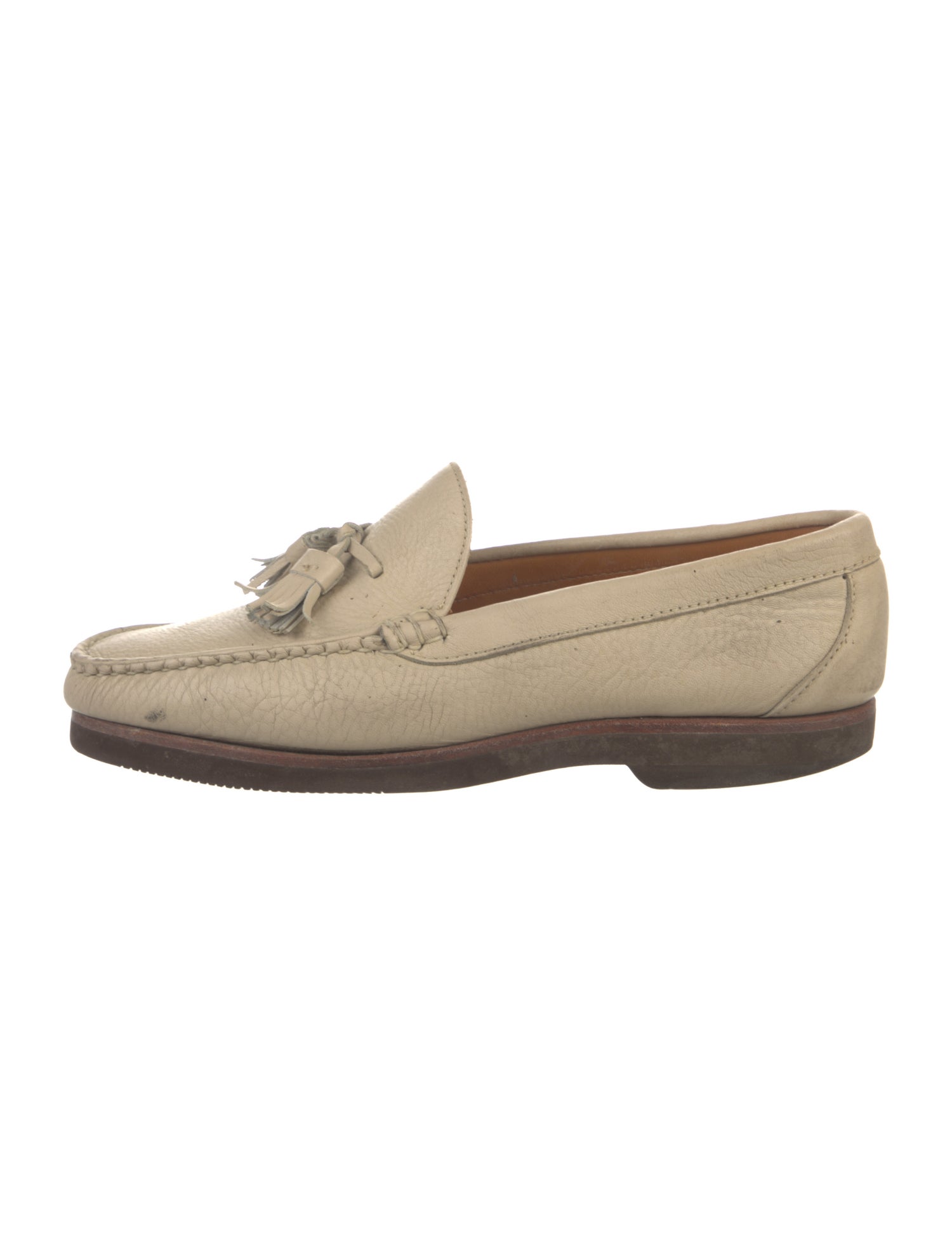 Maus & Hoffman Leather Tassel Accents Dress Loafers