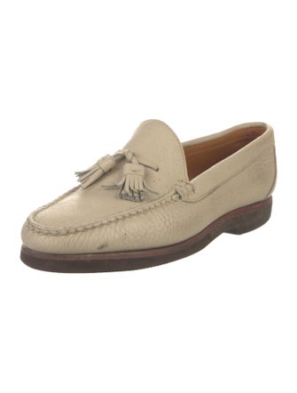 Maus & Hoffman Leather Tassel Accents Dress Loafers
