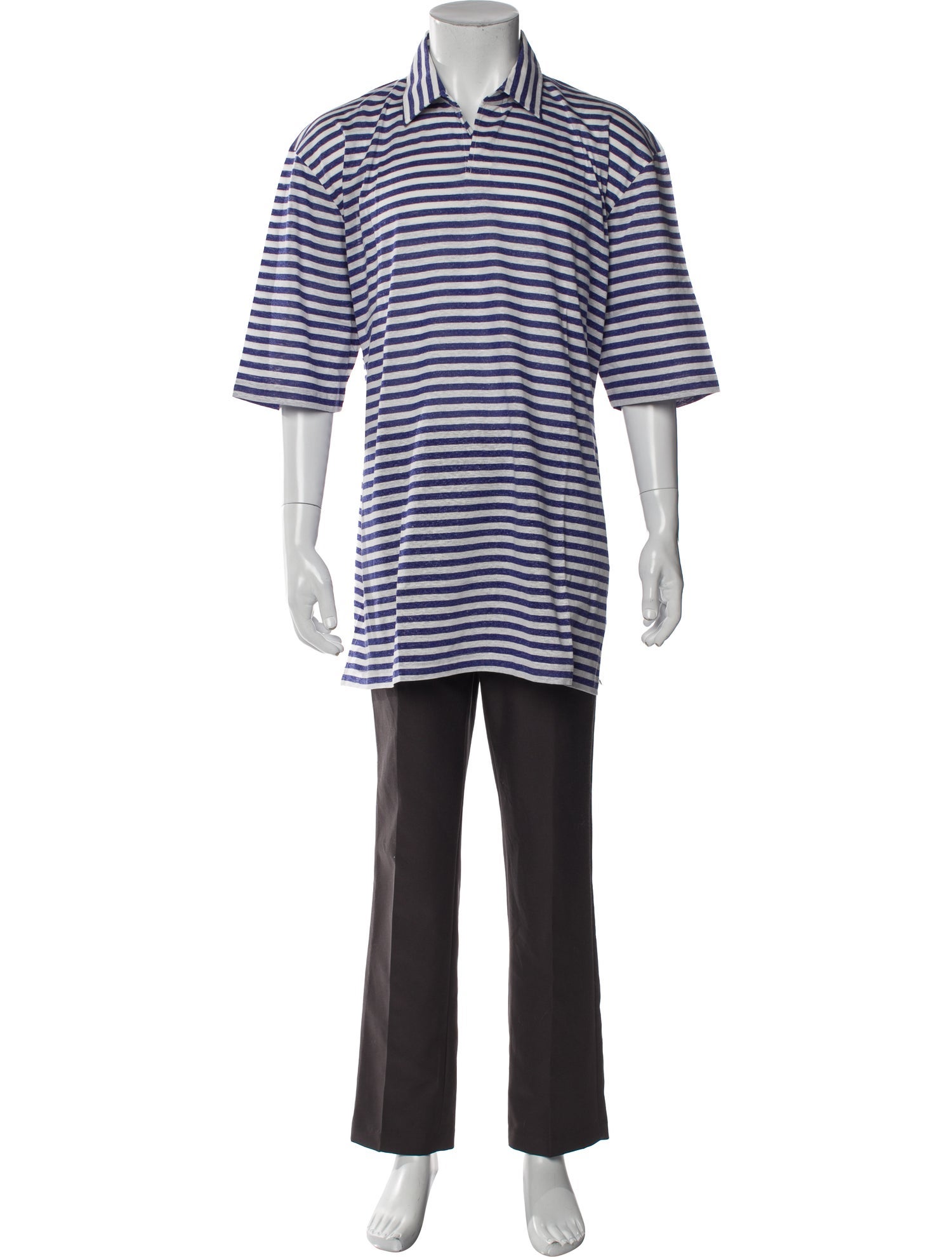 Maus & Hoffman Striped Collar Polo Shirt