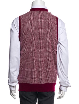 Maus & Hoffman Cashmere Houndstooth Print Sweater Vest
