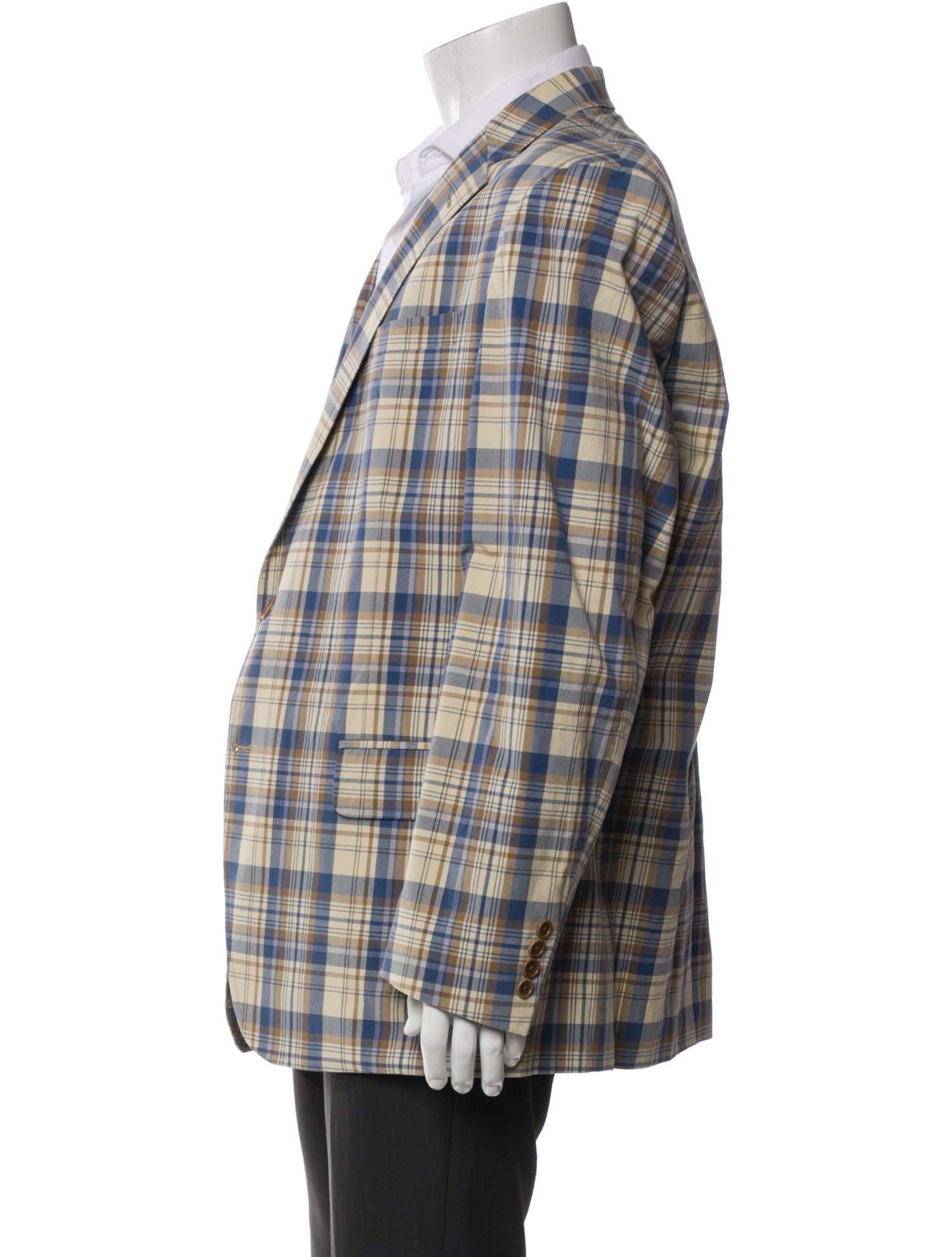 Maus & Hoffman Plaid Print Blazer
