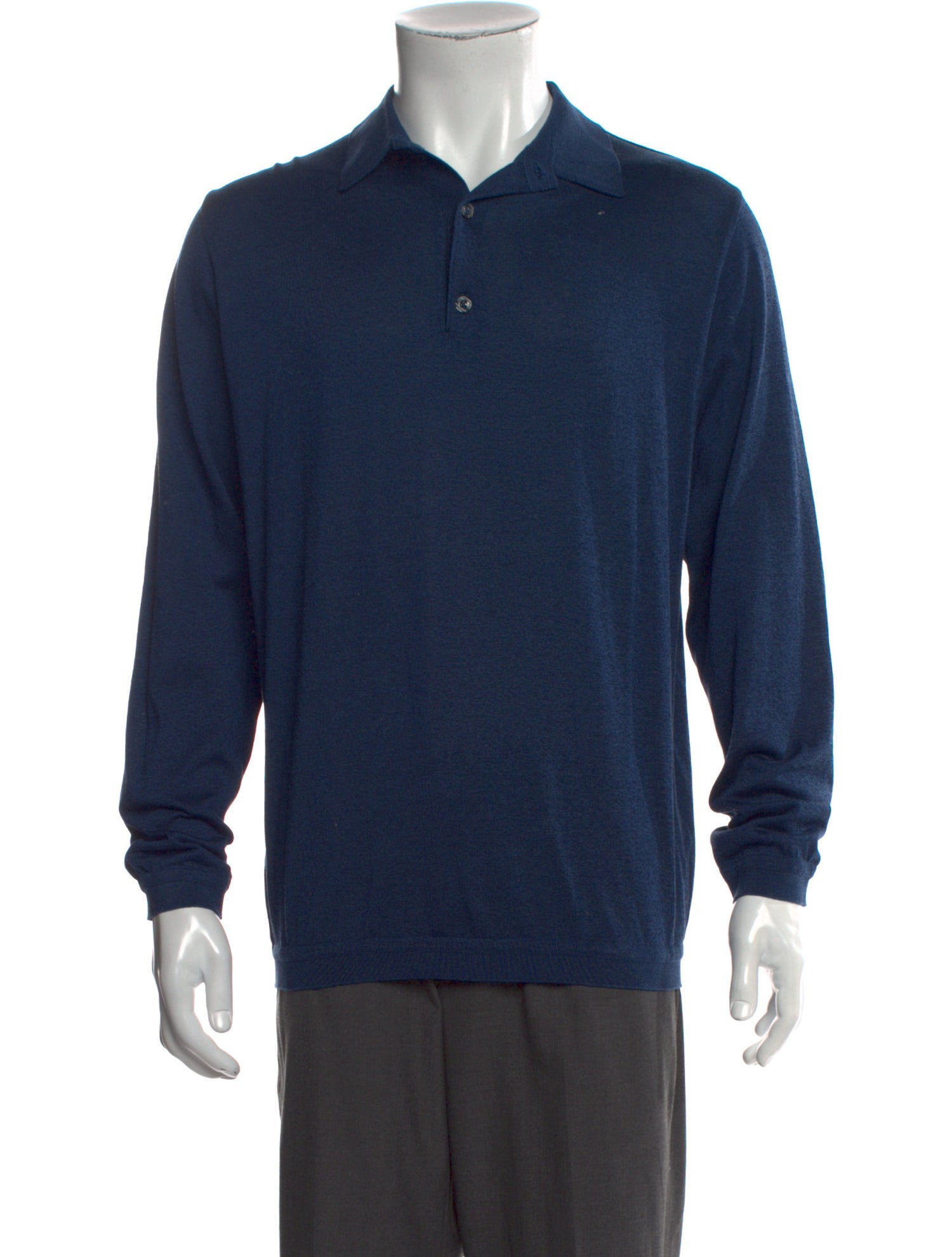Maus & Hoffman Crew Neck Long Sleeve Polo Shirt