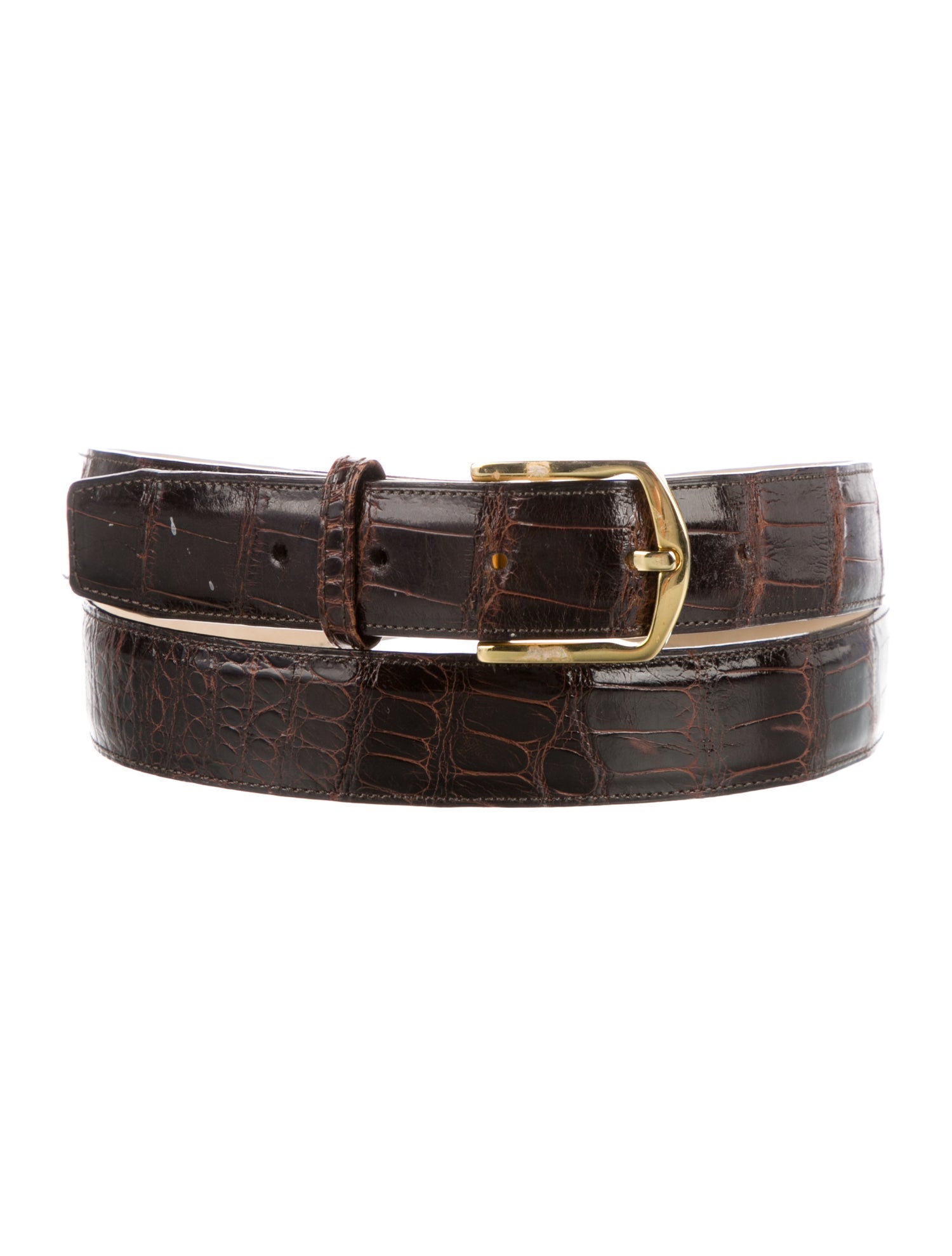 Maus & Hoffman Skinny Alligator Belt