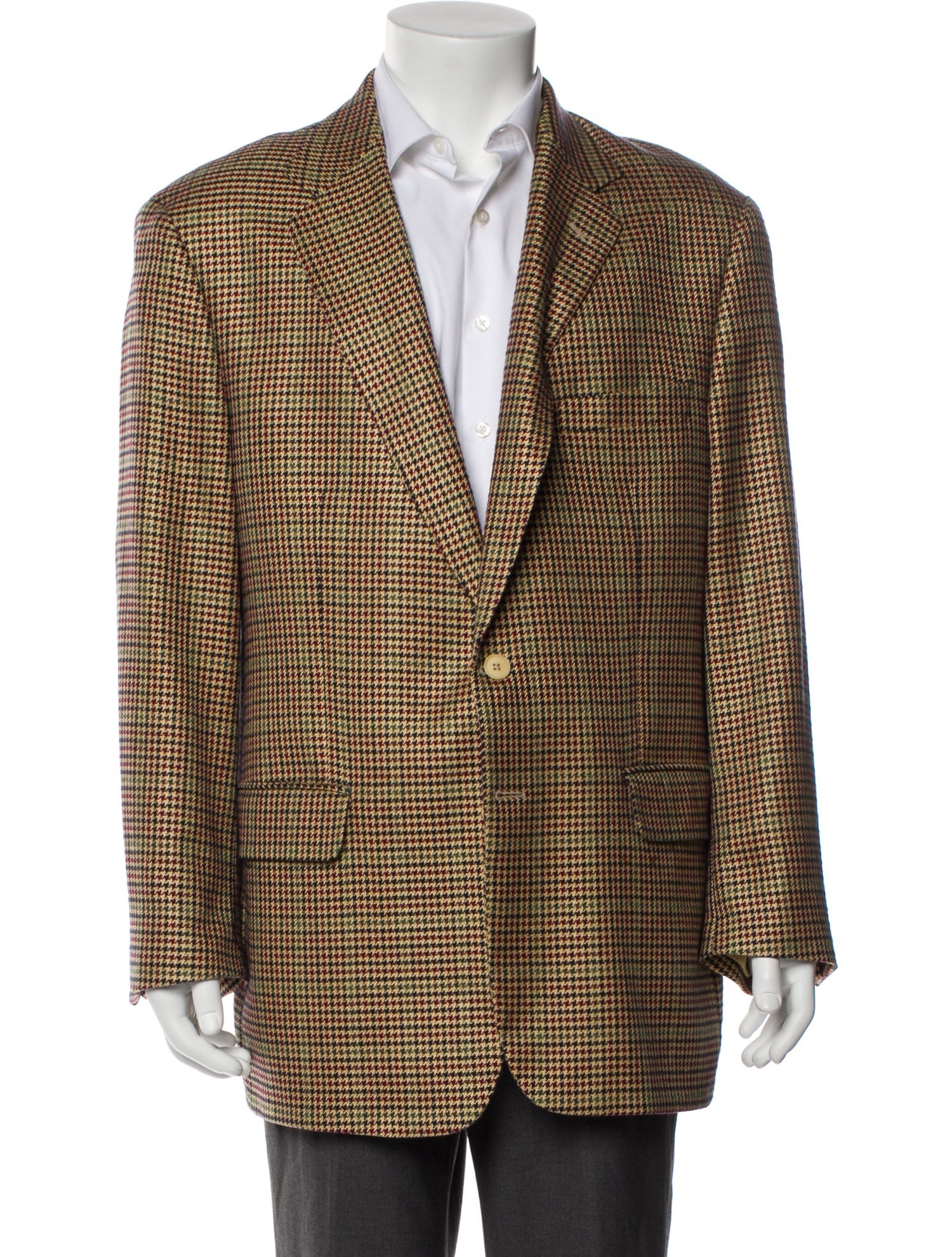 Maus & Hoffman Cashmere Houndstooth Print Sport Coat