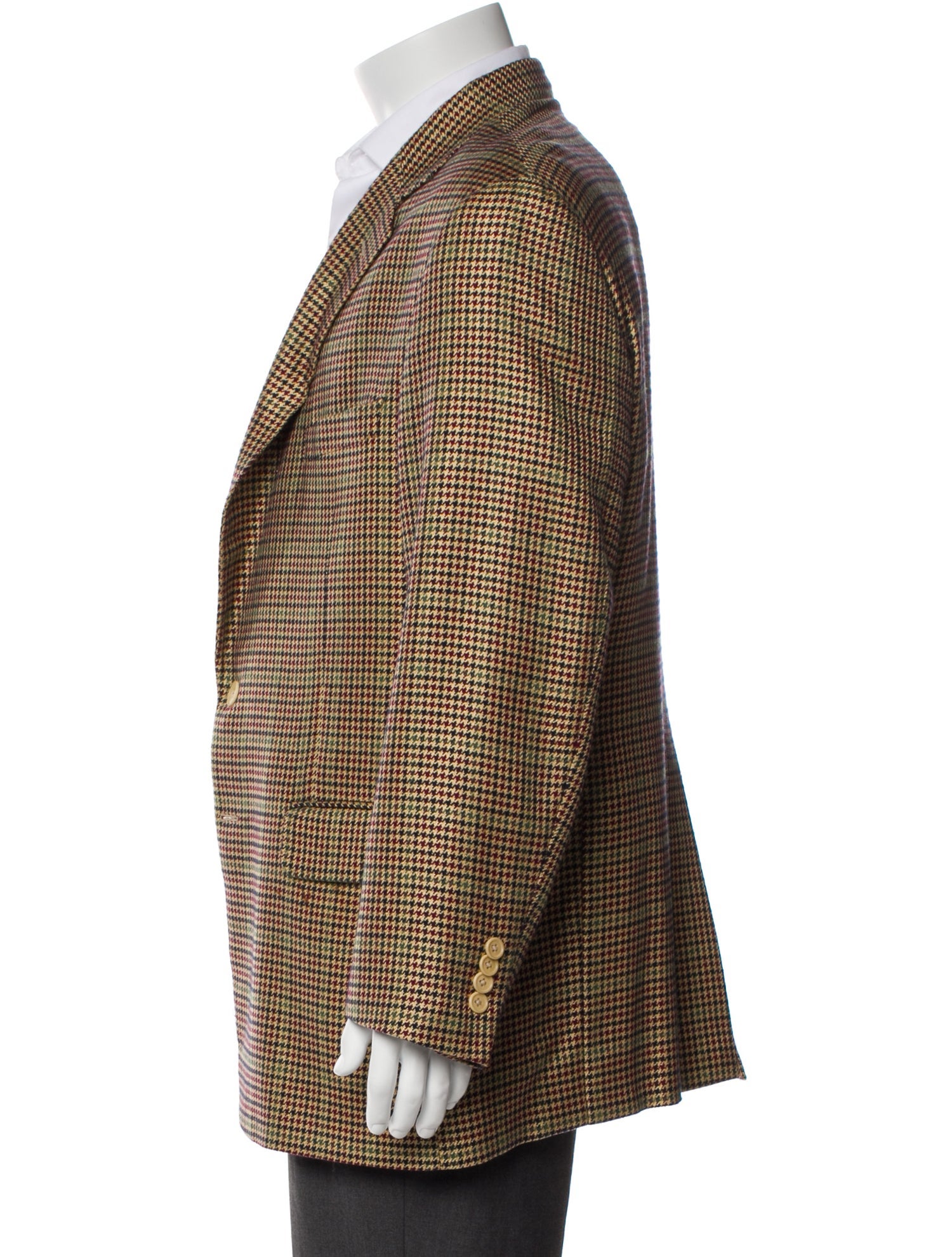 Maus & Hoffman Cashmere Houndstooth Print Sport Coat