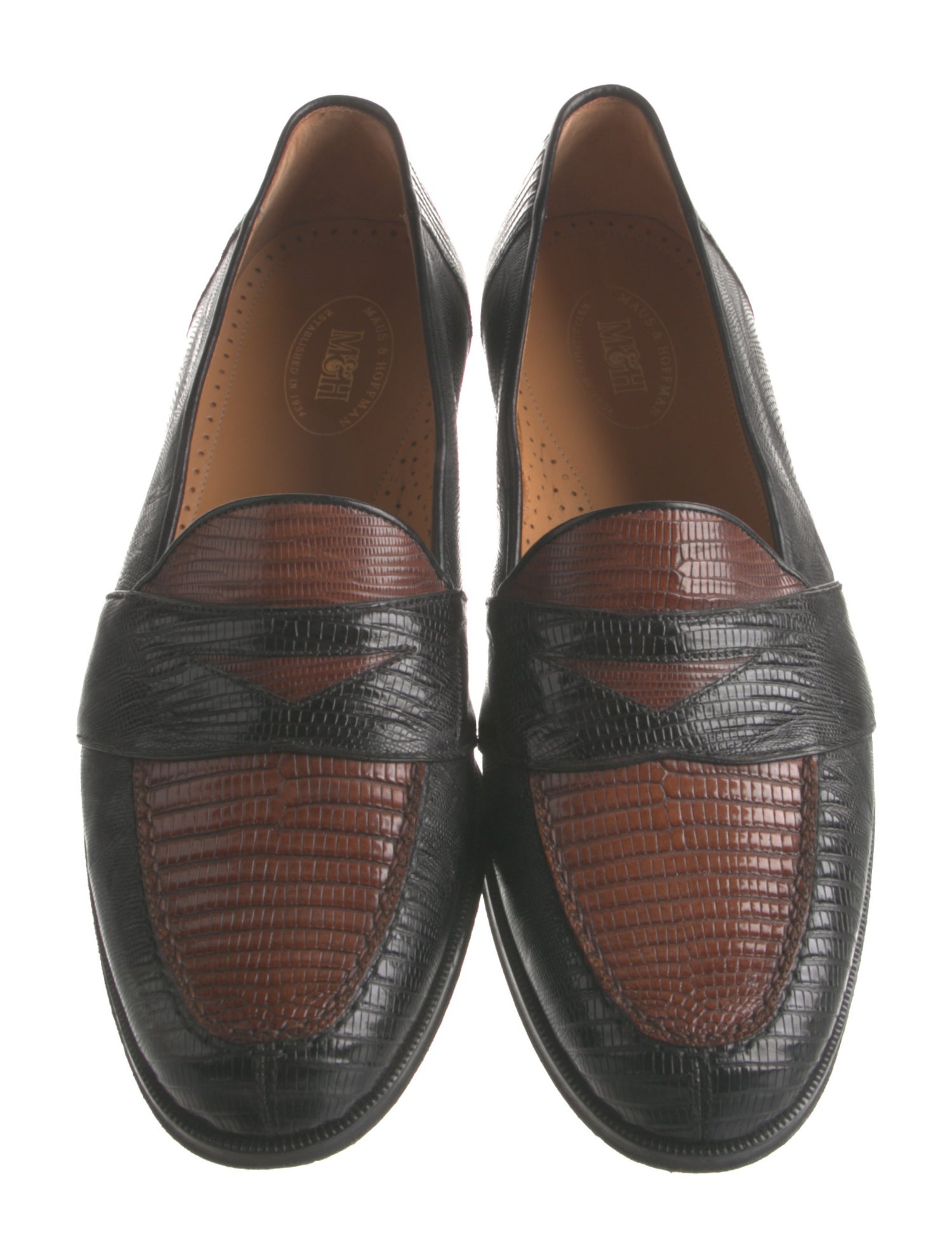 Lizard Colorblock Pattern Monk Straps