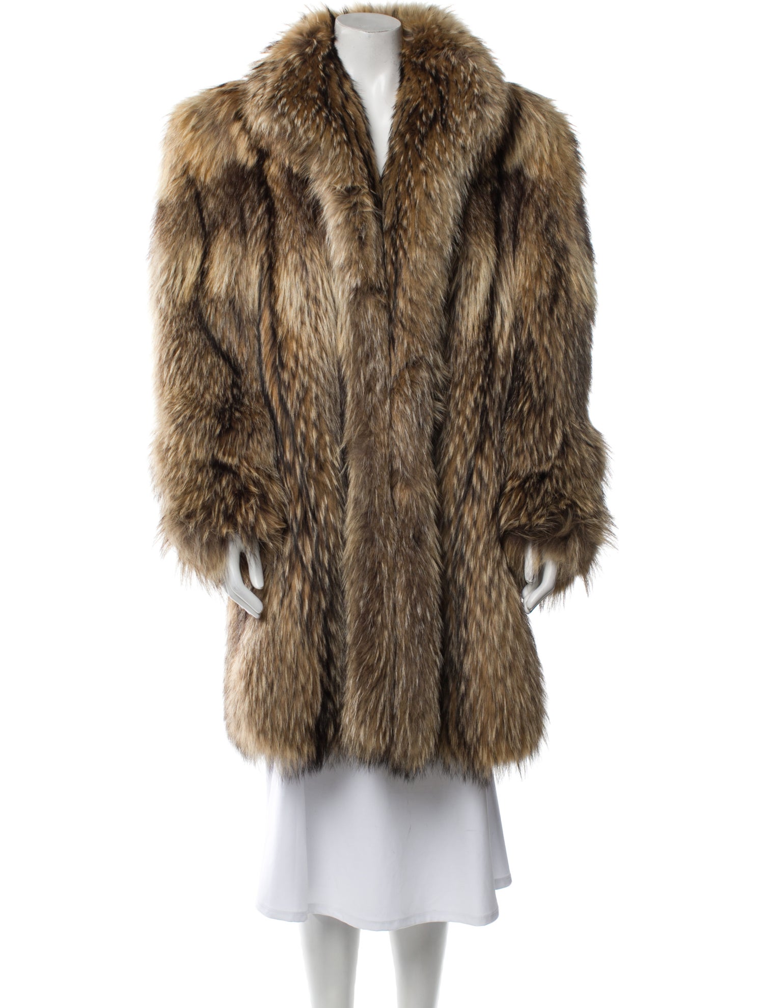 WM.H.Harris Fur Animal Print Fur Coat