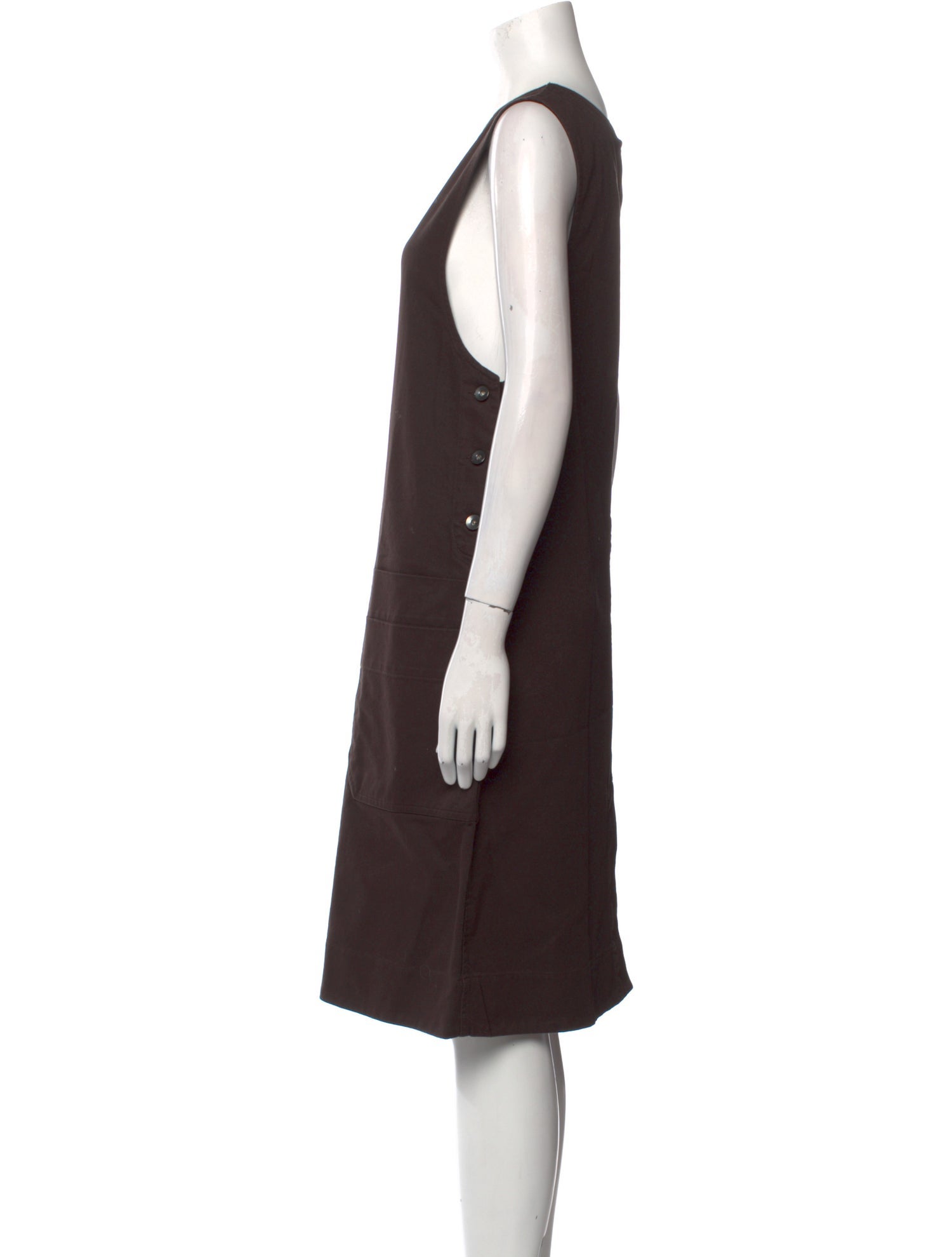 MHL by Margaret Howell Scoop Neck Midi Length Dress