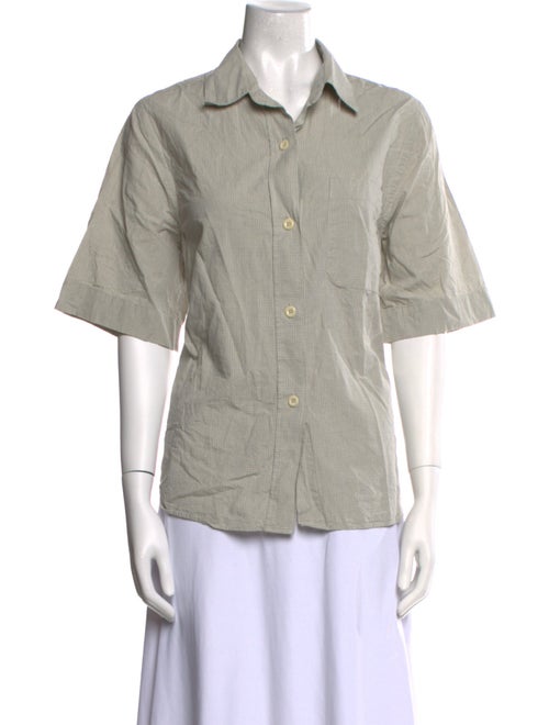 MHL by Margaret Howell Three-Quarter Sleeve Button-Up Top