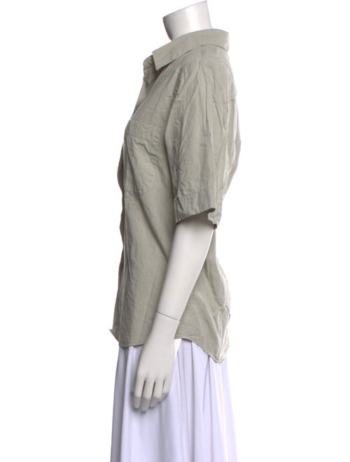 MHL by Margaret Howell Three-Quarter Sleeve Button-Up Top