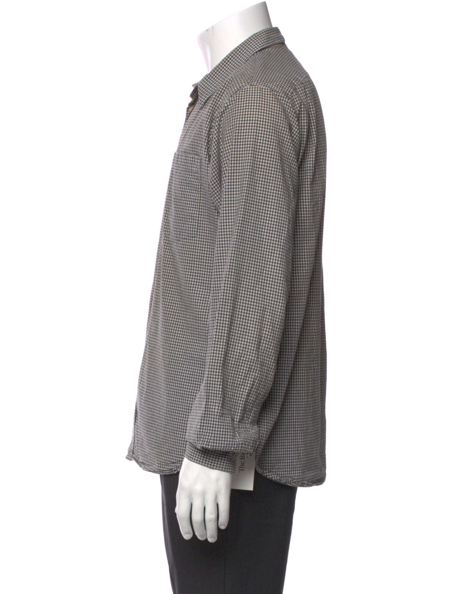 MHL by Margaret Howell Plaid Print Long Sleeve Dress Shirt