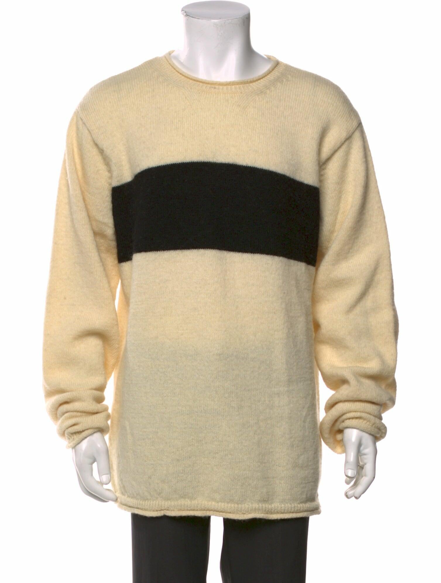 MHL by Margaret Howell Wool Colorblock Pattern Pullover