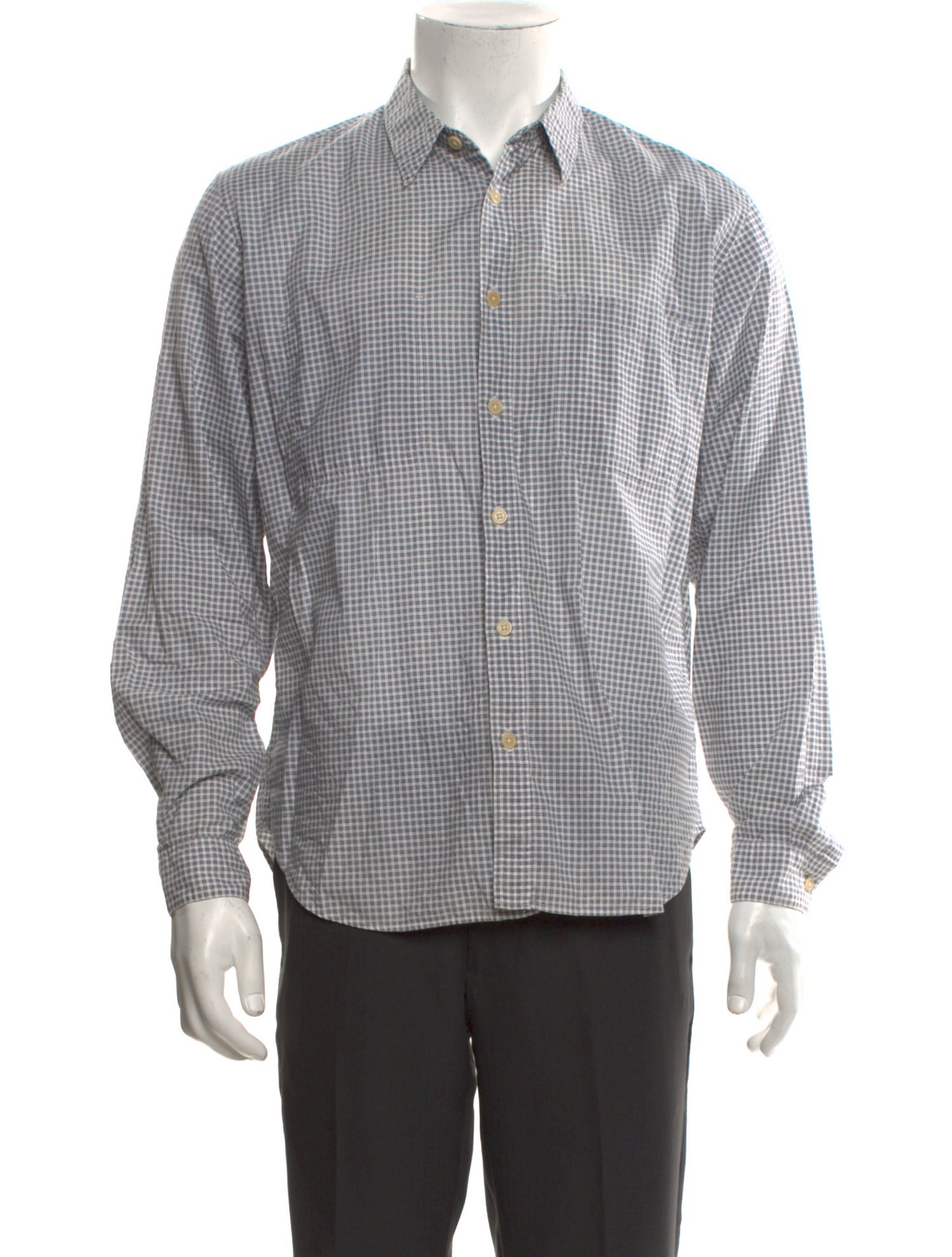 MHL by Margaret Howell Plaid Print Long Sleeve Shirt