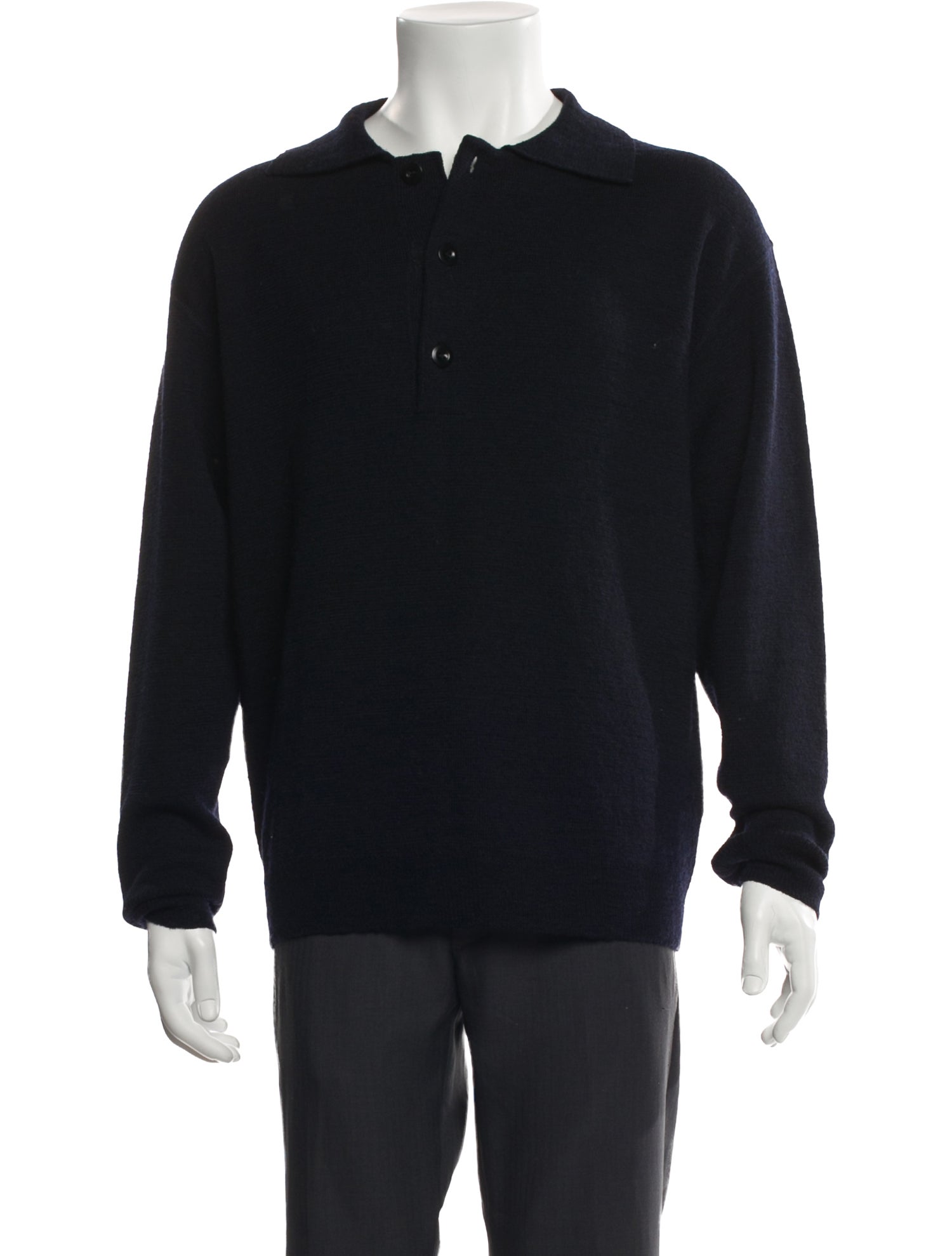 MHL by Margaret Howell Wool Mock Neck Polo Sweater