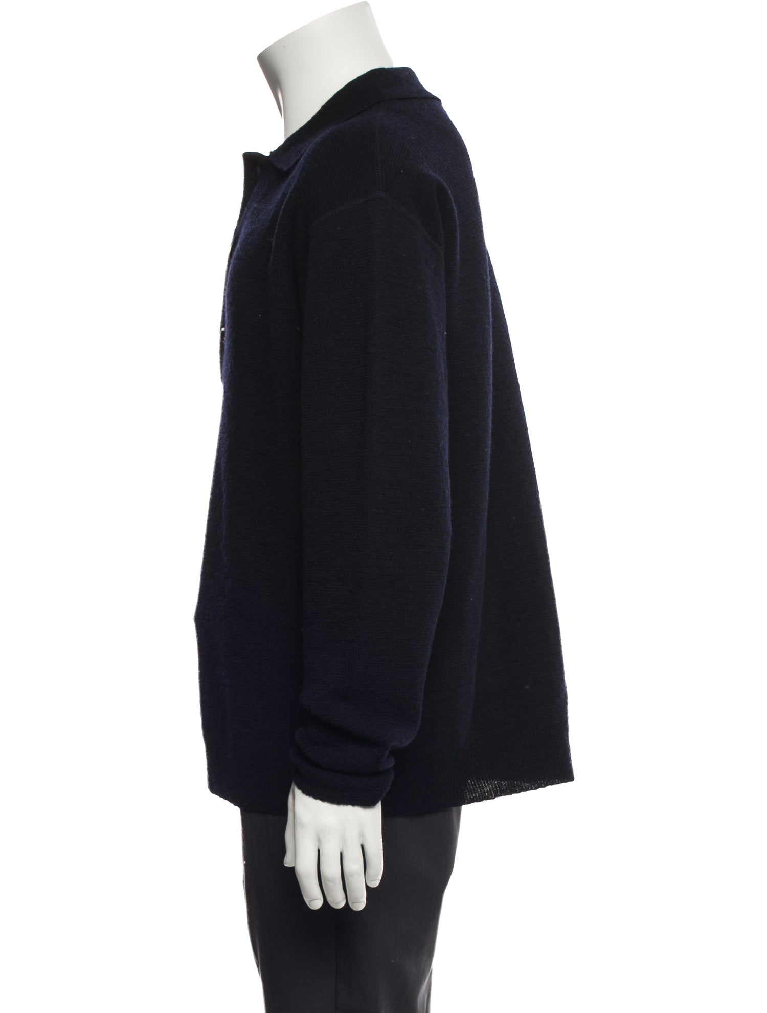 MHL by Margaret Howell Wool Mock Neck Polo Sweater