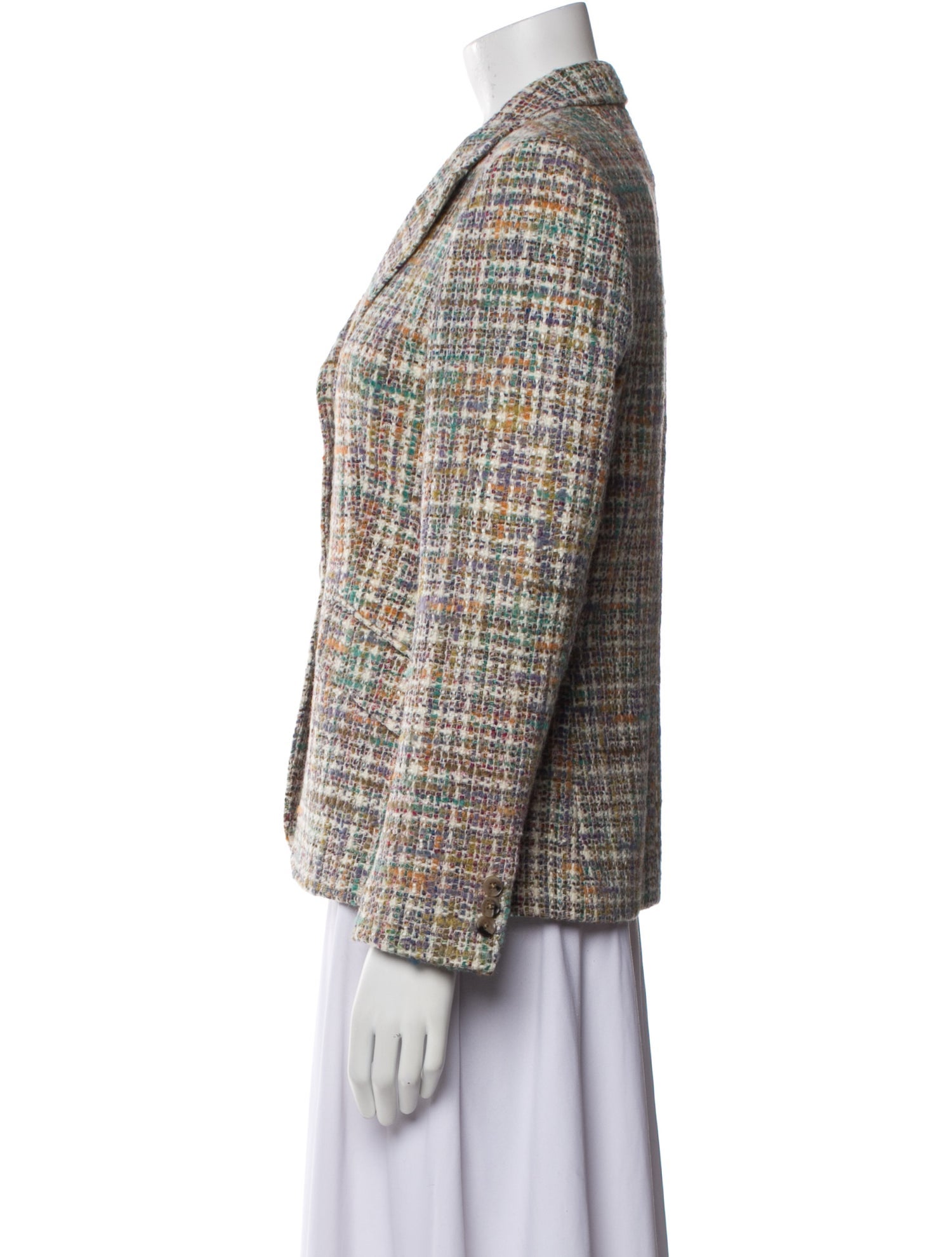 Magee Wool Plaid Print Blazer