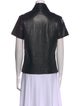 Michael Hoban North Beach Leather Short Sleeve Button-Up Top