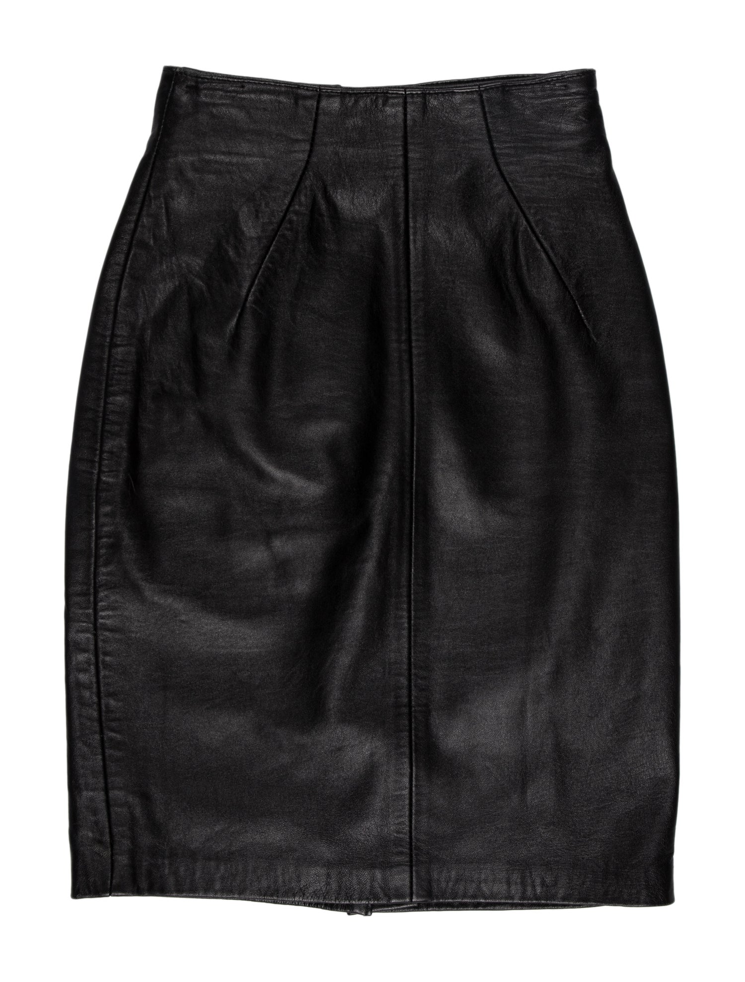Michael Hoban North Beach Leather Knee-Length Skirt