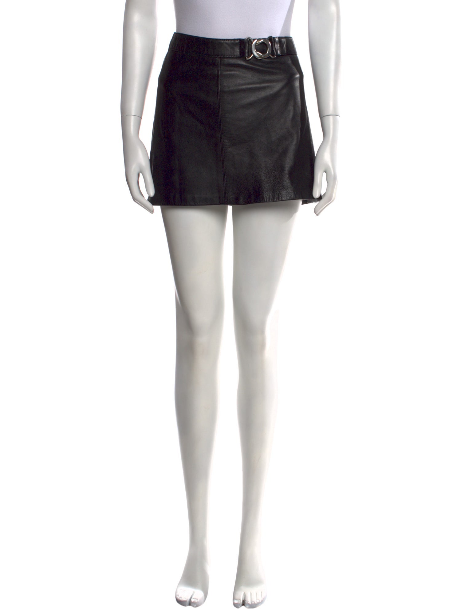 Michael Hoban North Beach Leather Mini Skirt