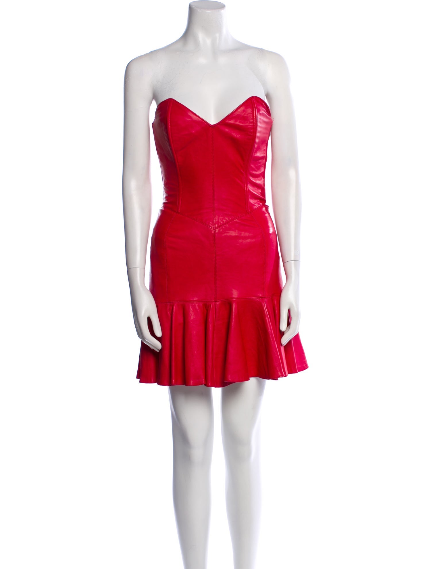 Michael Hoban North Beach Leather Mini Dress