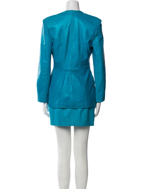 Michael Hoban North Beach Late 1980's - Early 1990's Leather Skirt Set