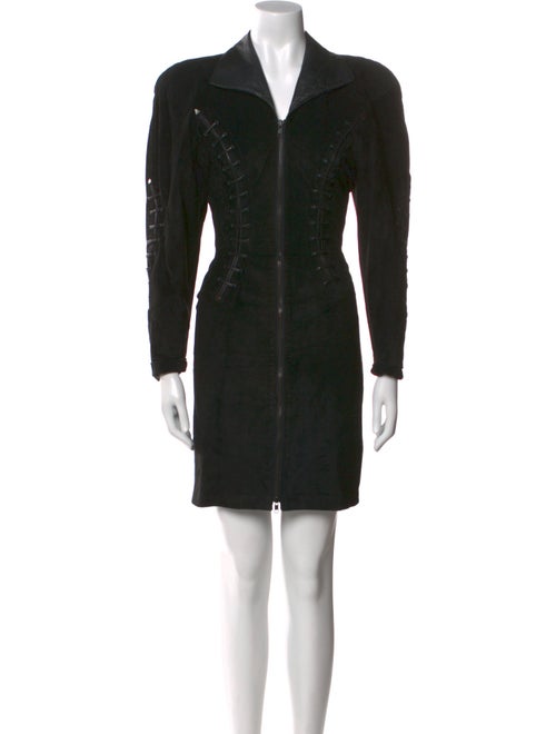 Michael Hoban North Beach Leather Mini Dress