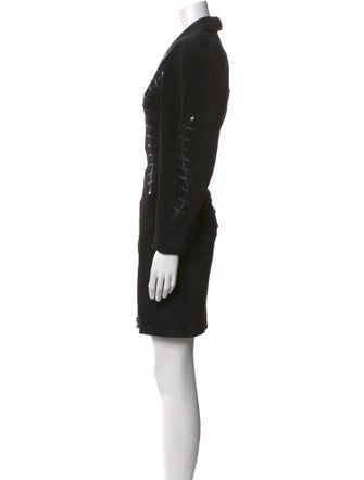 Michael Hoban North Beach Leather Mini Dress