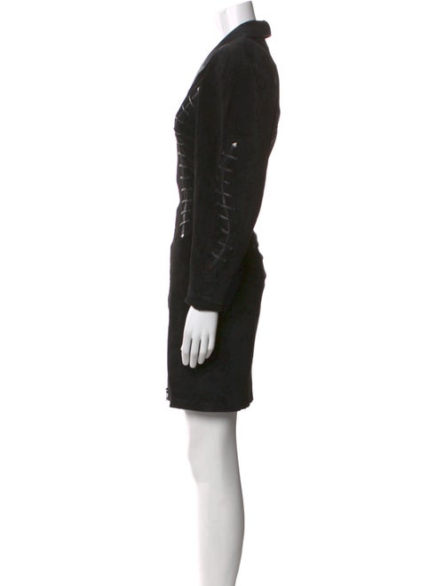 Michael Hoban North Beach Leather Mini Dress